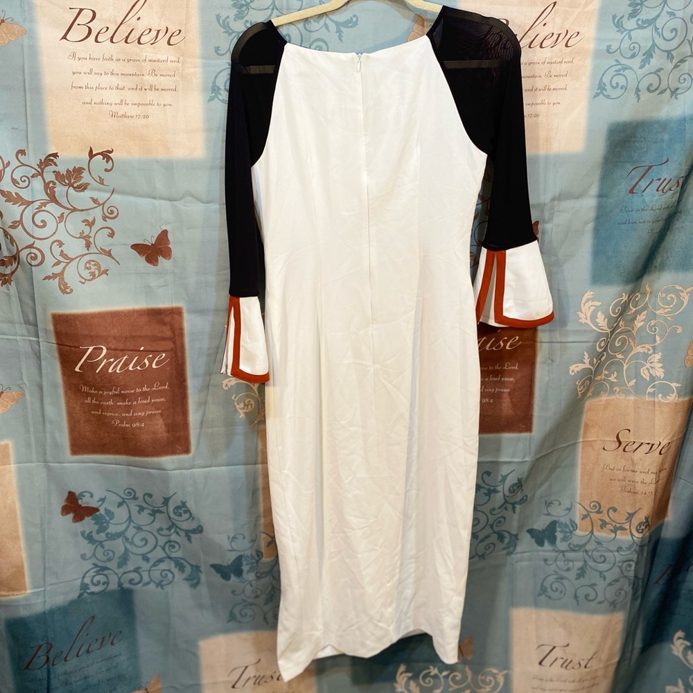 Patchwork Flared Sleeve Dress - image 8